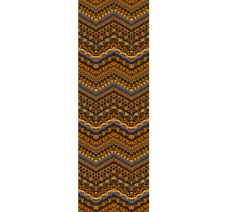 Papel tapiz arte ondas con patrones geométricos - TenVinilo