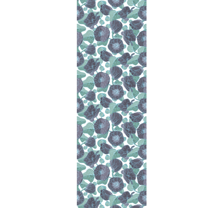 Papel pared flores Flores de malva - TenVinilo