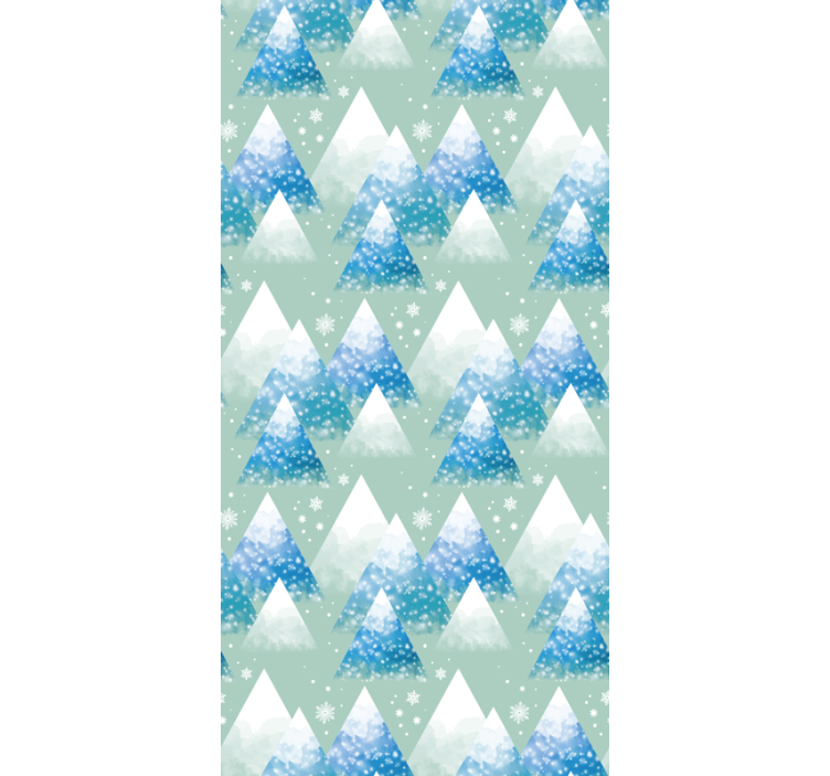 Papel pintado acuarela azul de montaña - TenVinilo