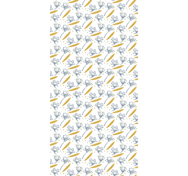 Papel tapiz hojas volando flores y hojas - TenVinilo