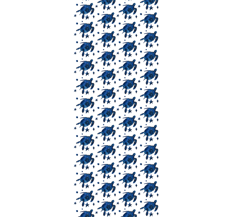Papel pintado azul tortuga patrón de galaxia - TenVinilo