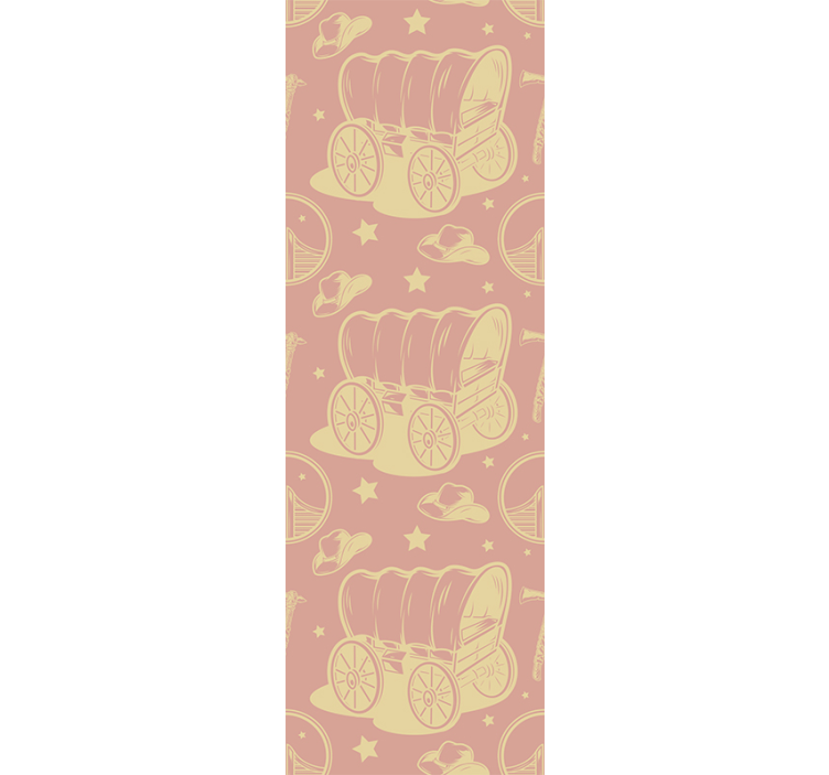 Papel pintado infantil carro de vaqueros - TenVinilo