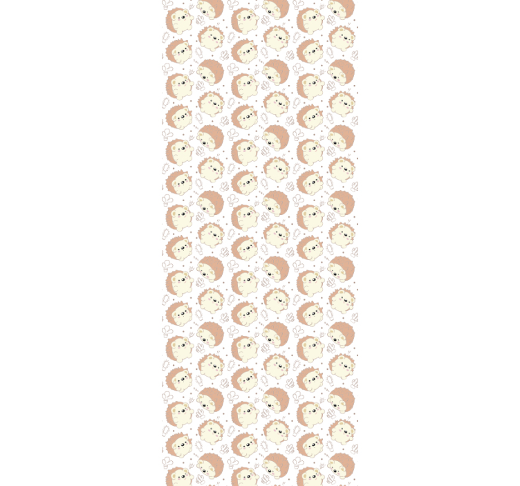Papel tapiz infantil motivo de erizo - TenVinilo