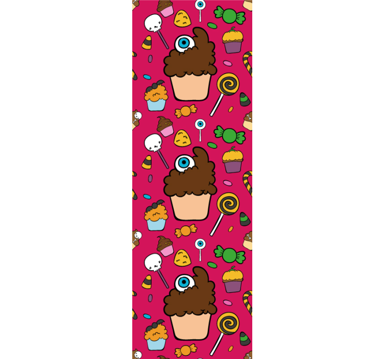 Papel tapiz bebé tema de dulces - TenVinilo