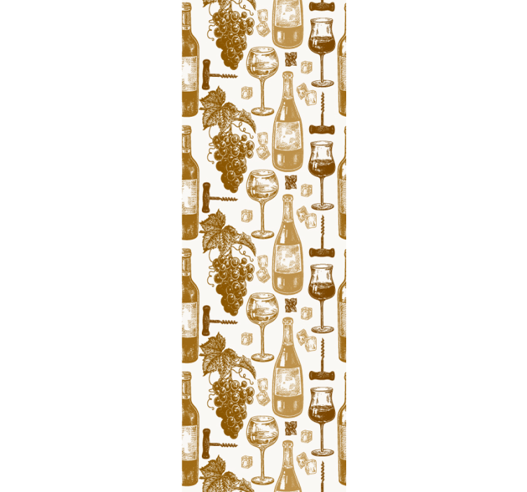 Papel tapiz cocina arte de botella de vino - TenVinilo
