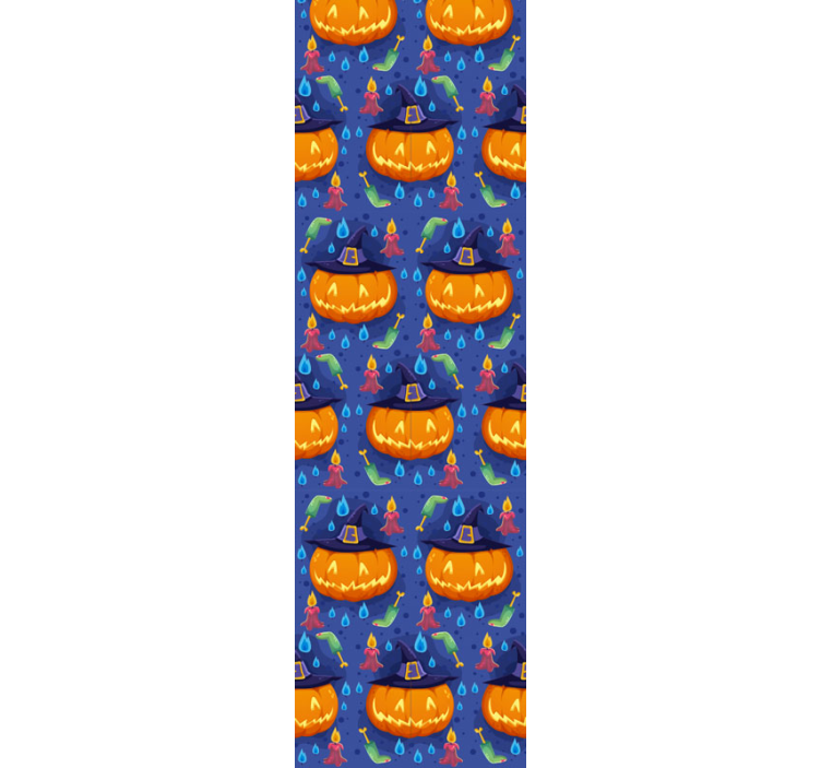 Papel tapiz halloween patrón de calabazas - TenVinilo