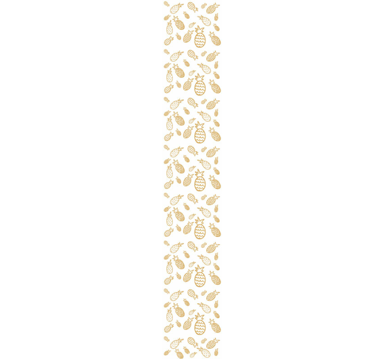 Papel tapiz cocina diseño de piña tropical - TenVinilo