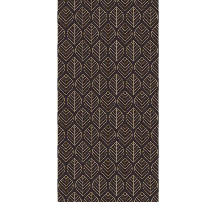 Papel pintado hojas negras abstractas - TenVinilo