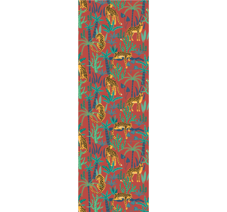 Papel tapiz animales escena de la selva tropical - TenVinilo