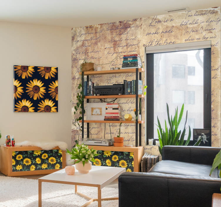 Papel pintado vintage versos Romeo y Julieta - TenVinilo