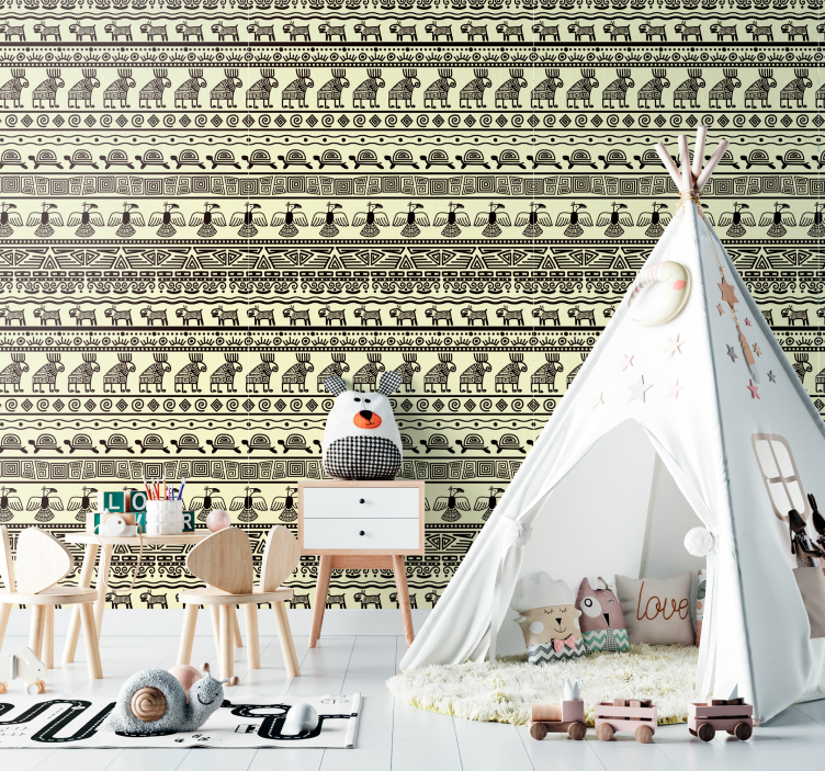 Papel tapiz animales motivos de animales egipcios - TenVinilo