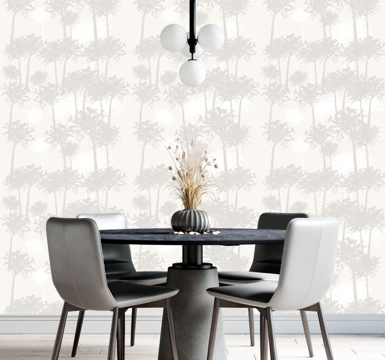 Papel tapiz árboles bosque silueta - TenVinilo