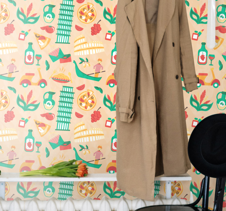 Papel tapiz arte motivos de cocina cultural - TenVinilo