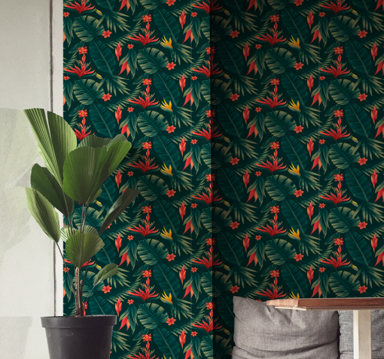 Papel tapiz naturaleza flora tropical - TenVinilo