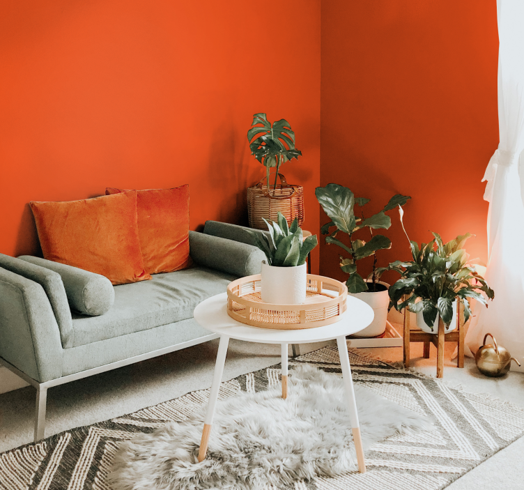 Papel pintado naranja Naranja - TenVinilo