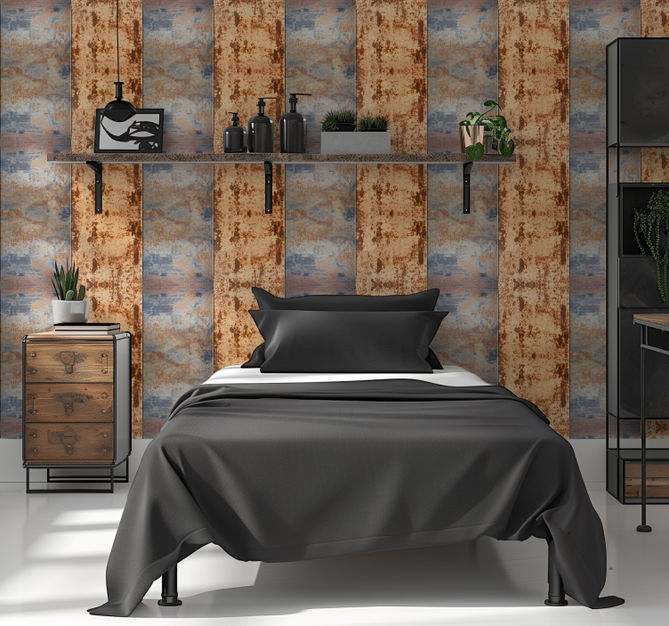 Papel decorativo juvenil Óxido de metal - TenVinilo