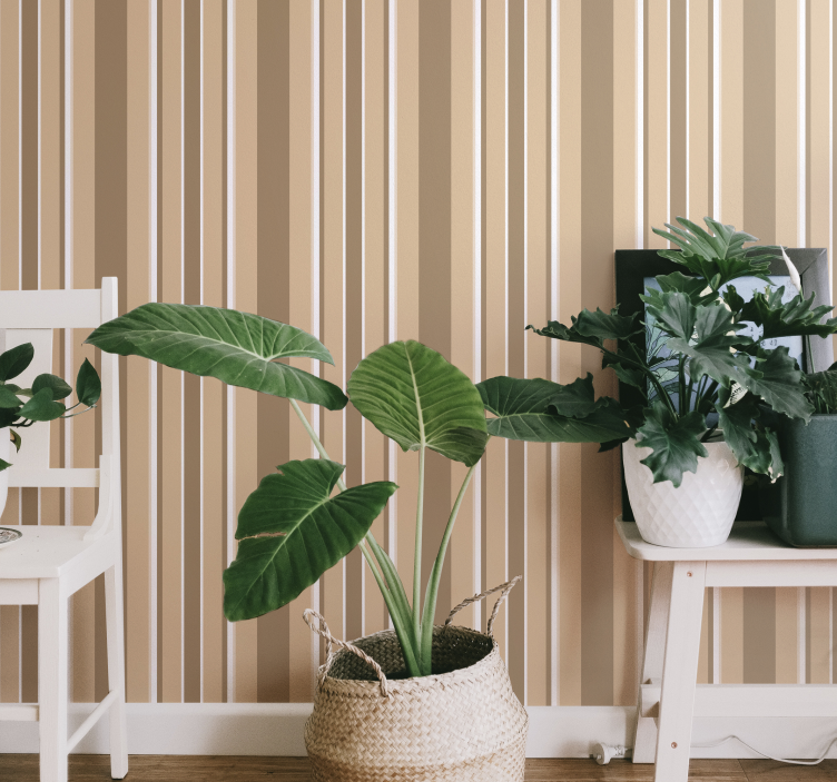 Papel pintado rayas verticales Paleta de colores tropicales - TenVinilo