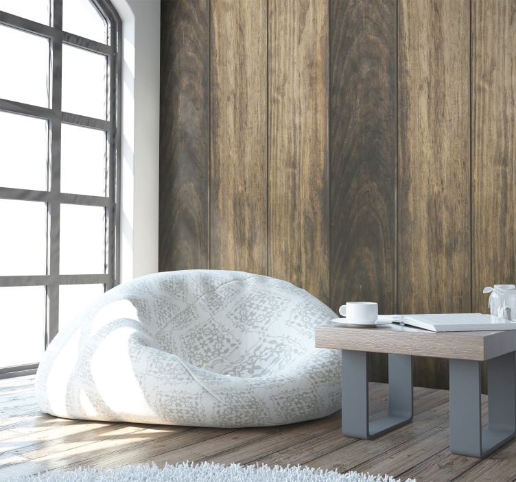 Papel pintado madera tonos marrón - TenVinilo