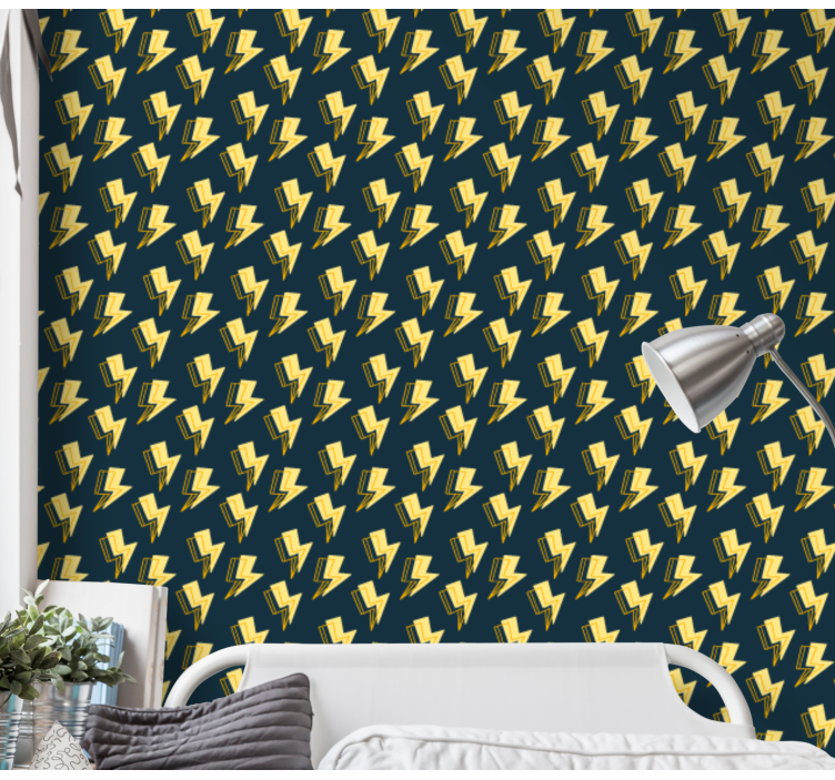 Papel tapiz 3D rayo geométrico - TenVinilo