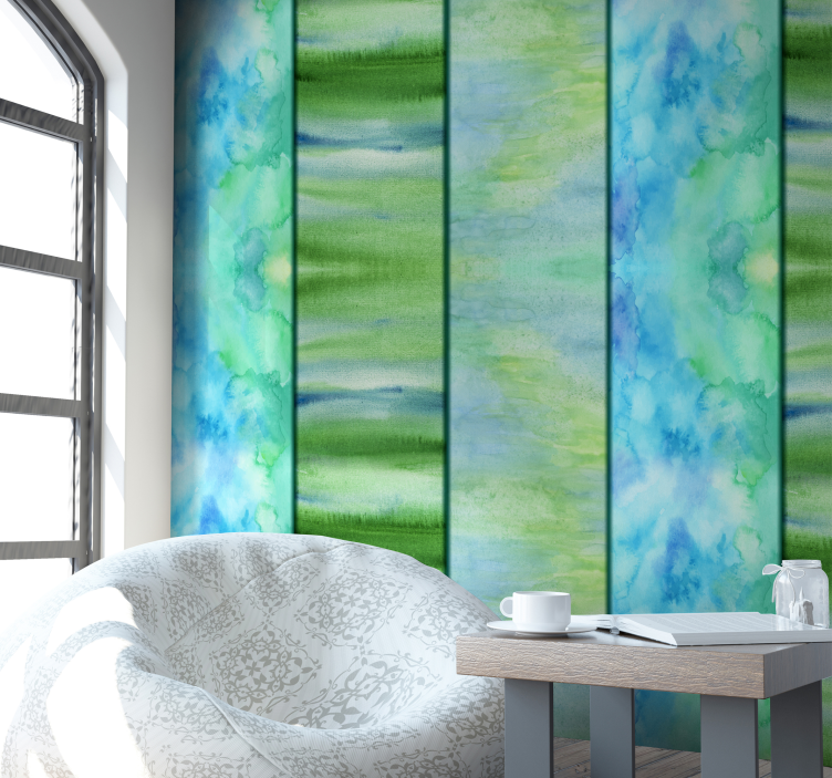 Papel tapiz abstracto acuarela abstracta - TenVinilo