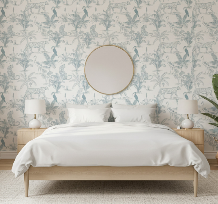 Papel tapiz animales soberanos tropicales - TenVinilo