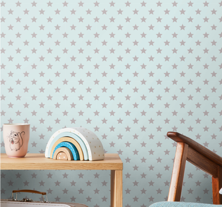 Papel tapiz estrellas patrón de estrella - TenVinilo