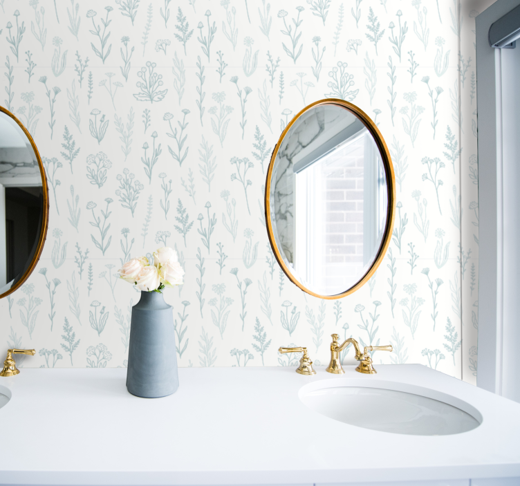 Papel tapiz floral flora botánica - TenVinilo