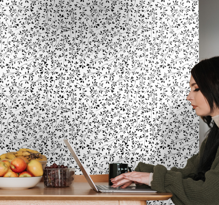 Papel tapiz flores complejidad floral - TenVinilo