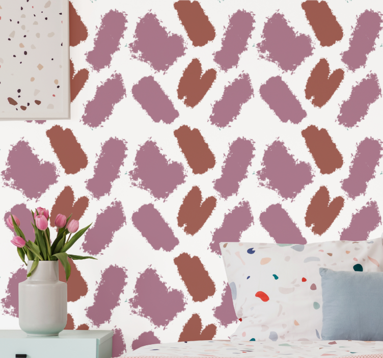 Papel tapiz abstracto pinceladas marrones - TenVinilo