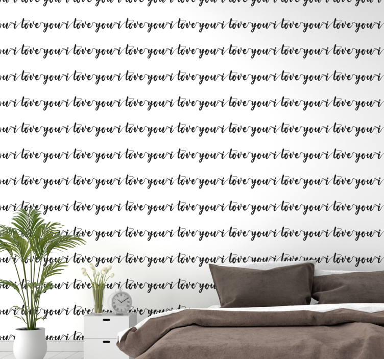 Papel tapiz letras ama tu vida - TenVinilo
