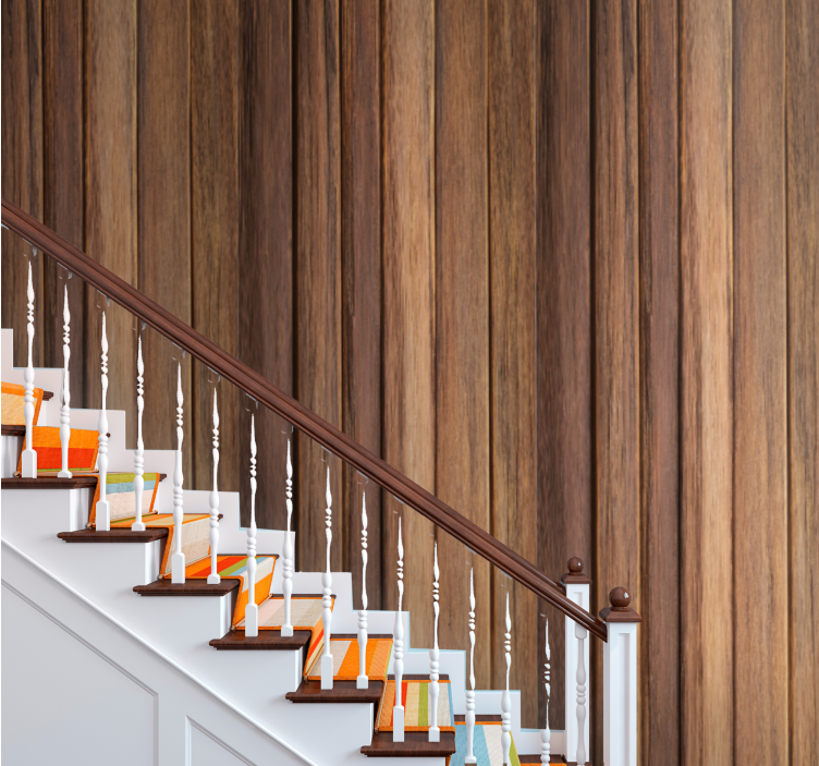 Papel tapiz madera paneles de tablones de madera - TenVinilo