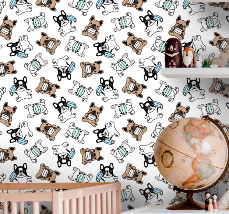 Papel tapiz perros patinadores caninos - TenVinilo