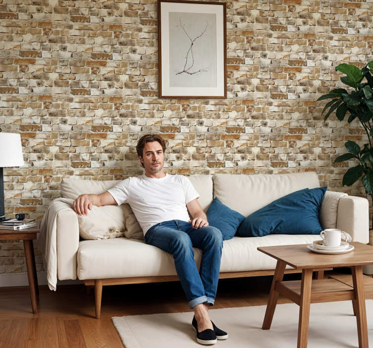 Papel tapiz piedra material desgastado - TenVinilo